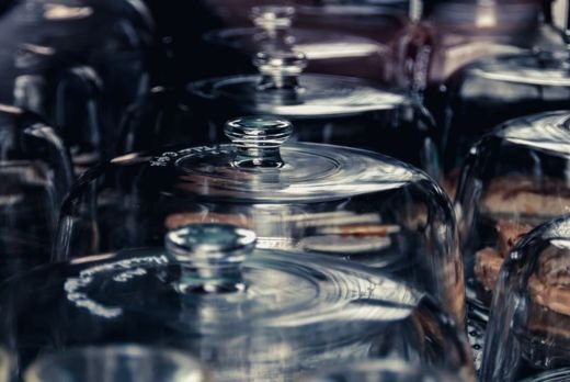 Footed Glass Cake Stand