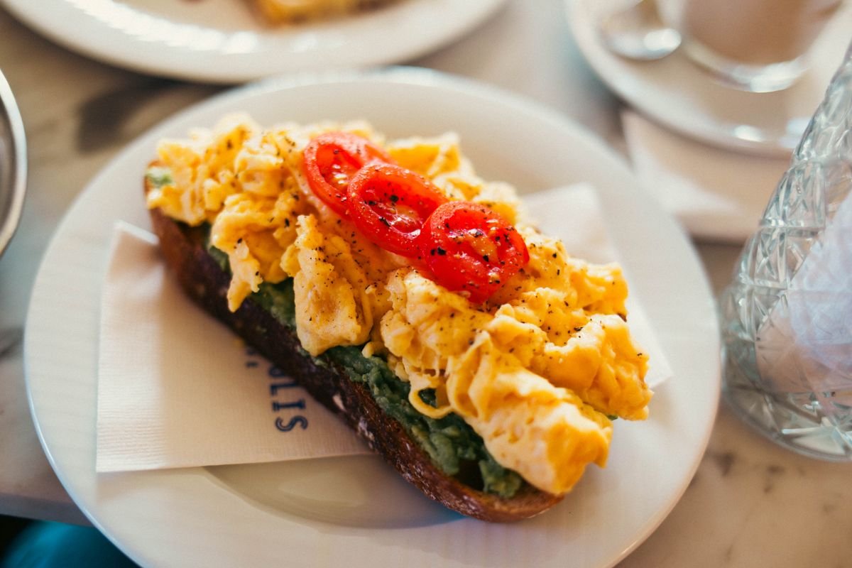 Buttery Soft Scrambled Eggs on Toast