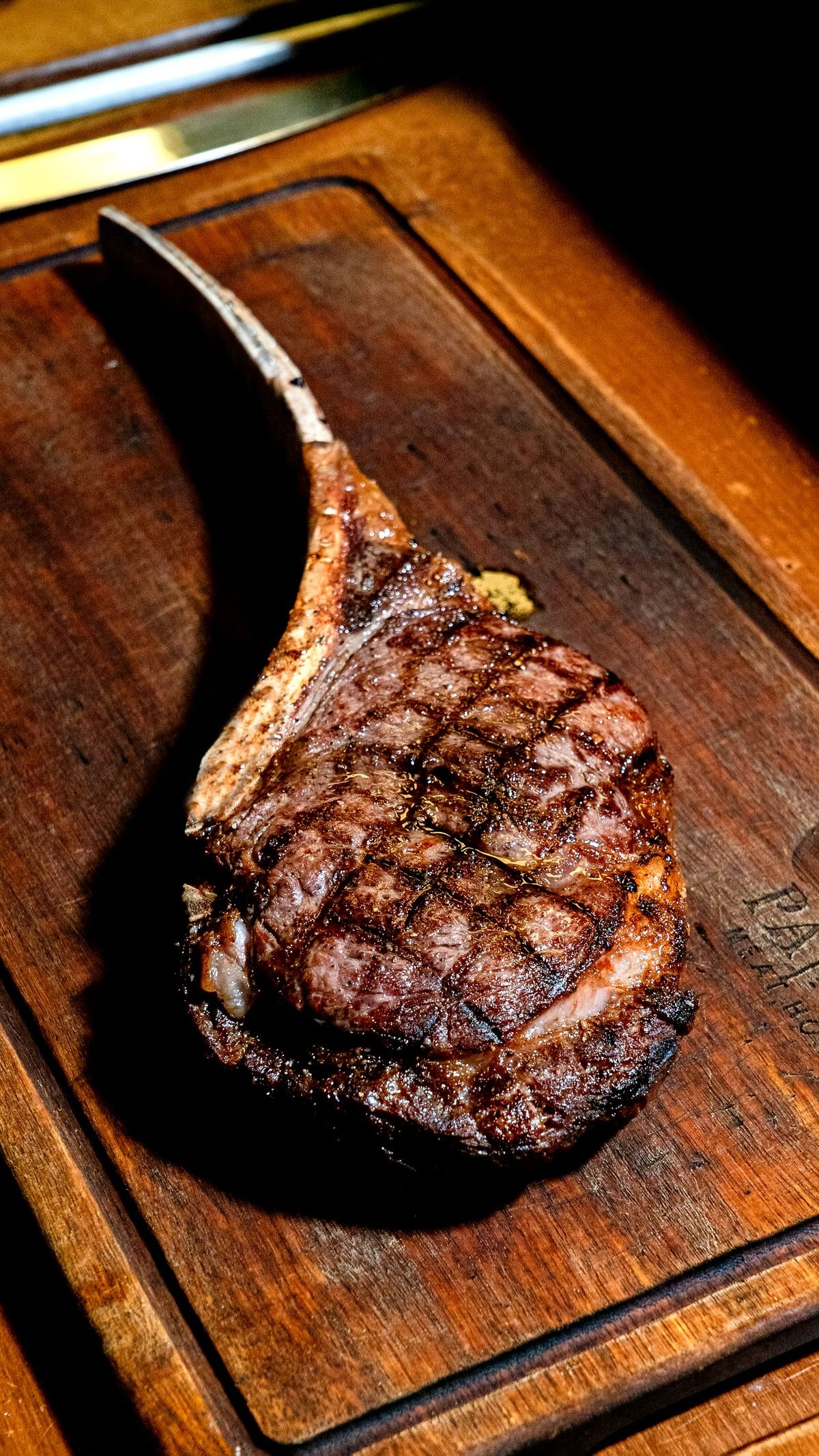 Reverse-Seared Tomahawk Steak