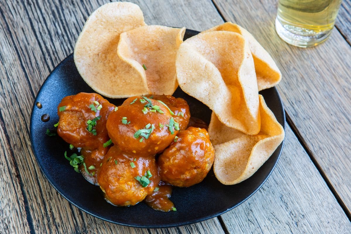 Simmered Beef Meatballs