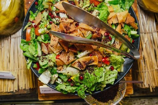 Fattoush with Toasted Pita Chips