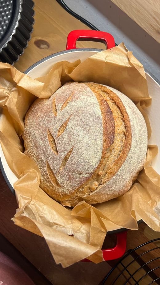 Open-Crumb Sourdough Loaf