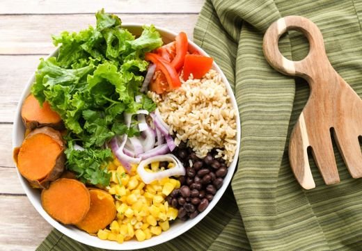 Rainbow Buddha Bowl with Tahini