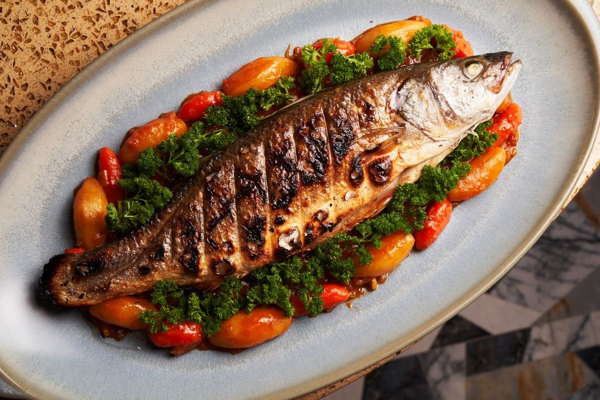 Whole Roasted Sea Bass